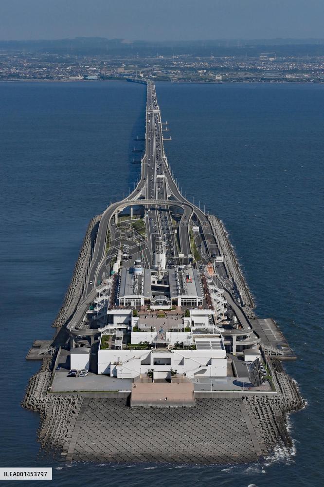 Umihotaru parking area on Tokyo Bay