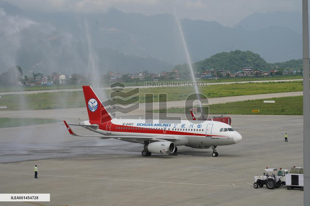 NEPAL-POKHARA-SICHUAN AIRLINES-FIRST INTERNATIONAL FLIGHT