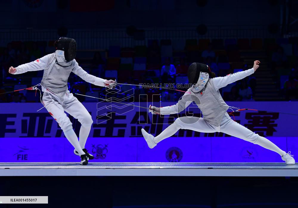 #(SP)JIANGSU-WUXI-ASIAN CHAMPIONSHIPS-WOMEN'S TEAM FOIL