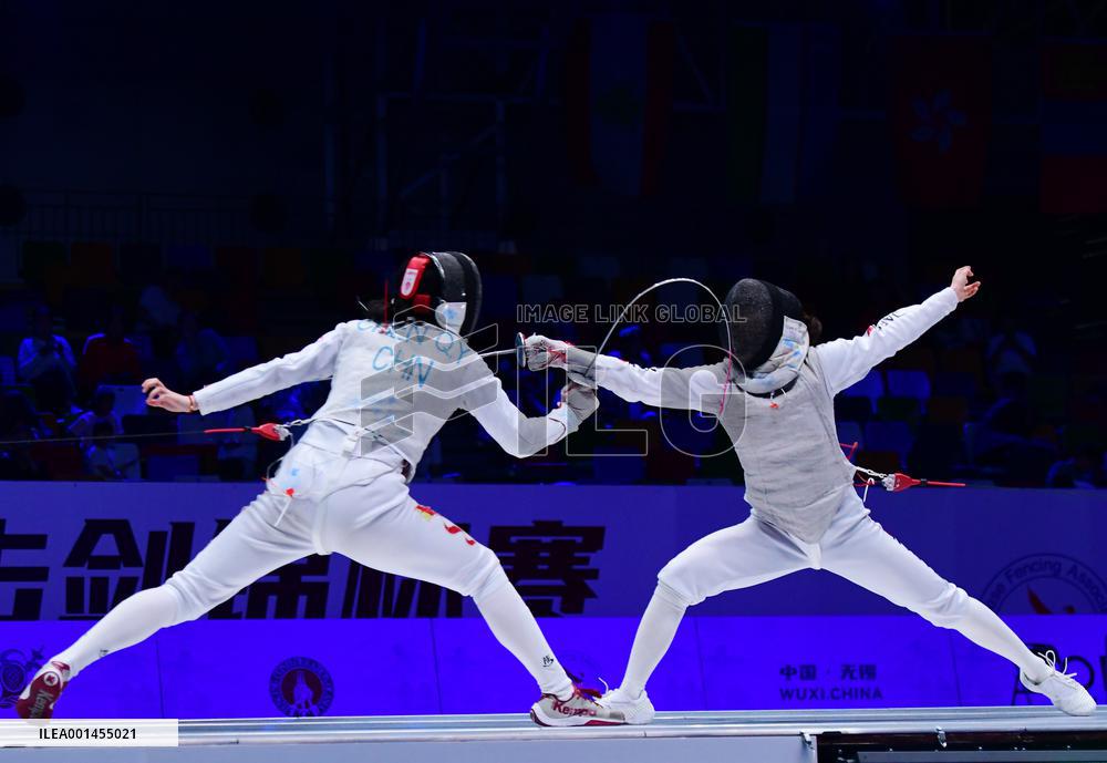 #(SP)JIANGSU-WUXI-ASIAN CHAMPIONSHIPS-WOMEN'S TEAM FOIL