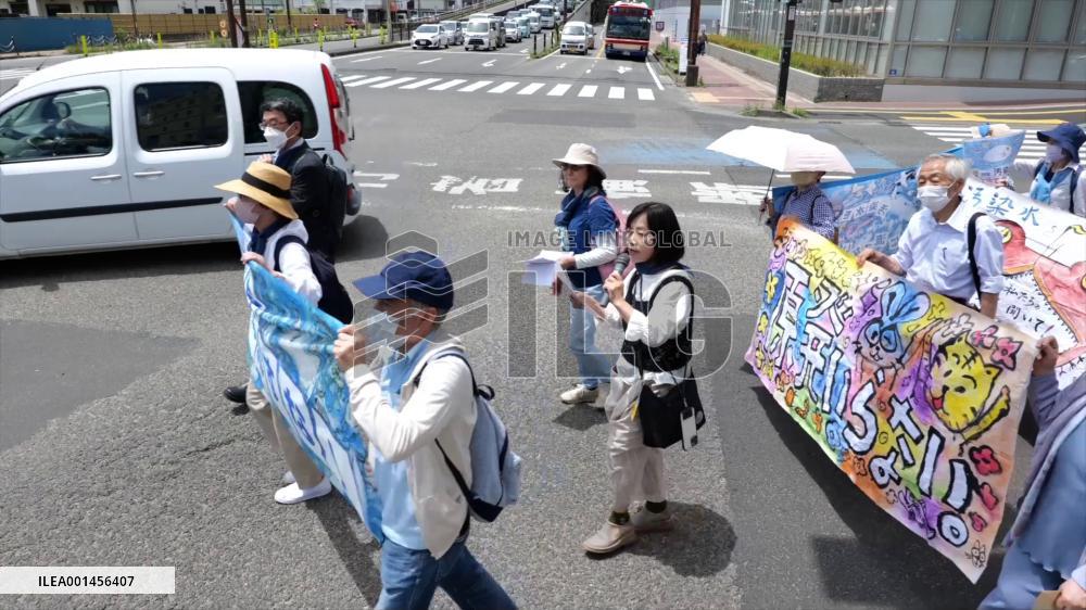 Japanese people rally against planned release of Fukushima nuclear-contaminated water into sea