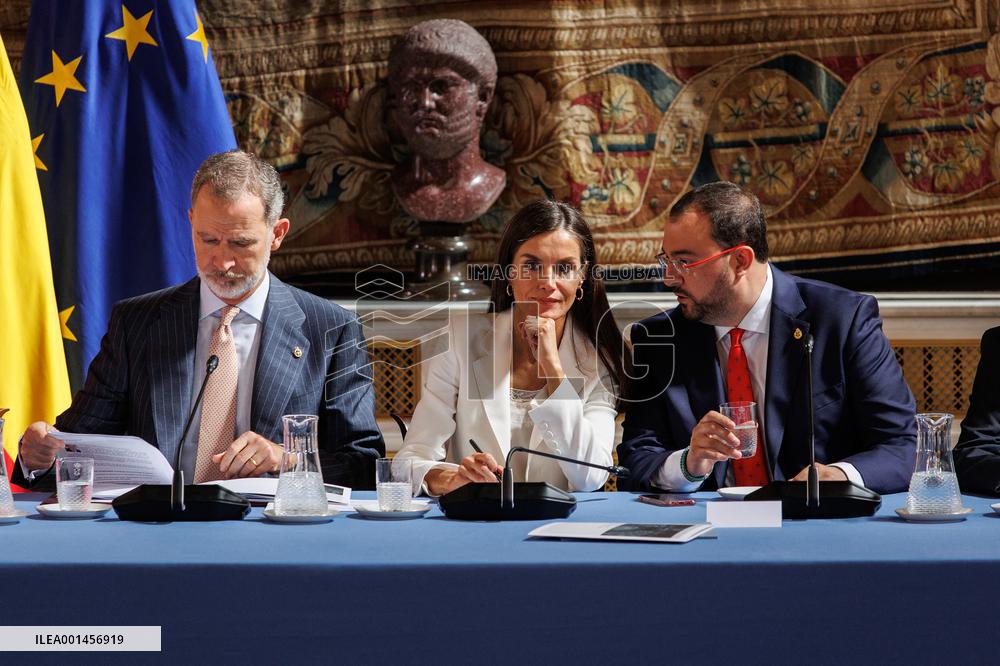 Royals At Princess Of Asturias Foundation Board Of Trustees Meeting - Madrid