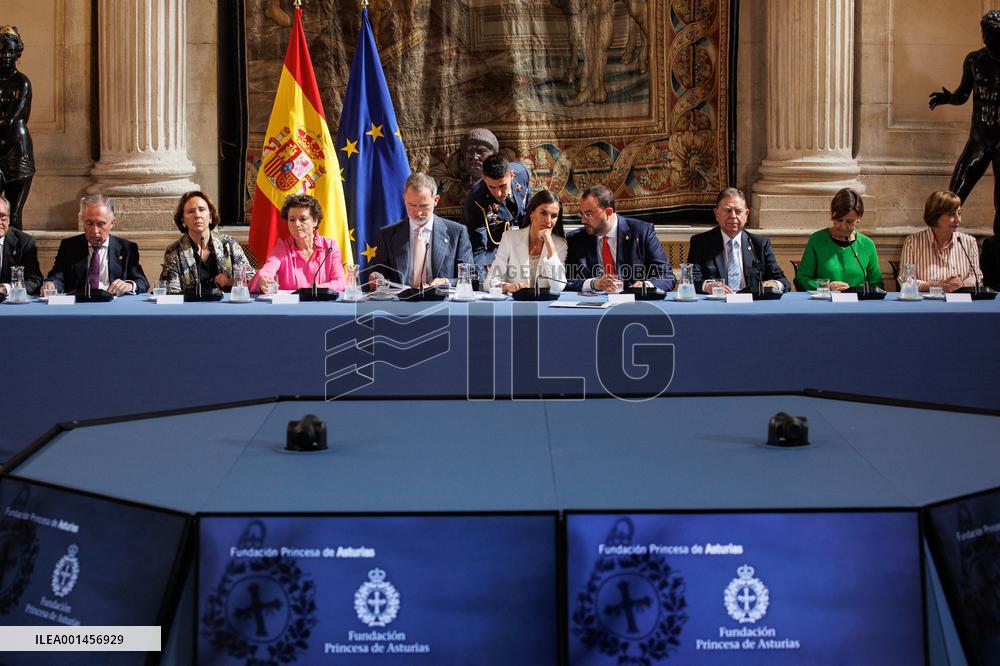 Royals At Princess Of Asturias Foundation Board Of Trustees Meeting - Madrid