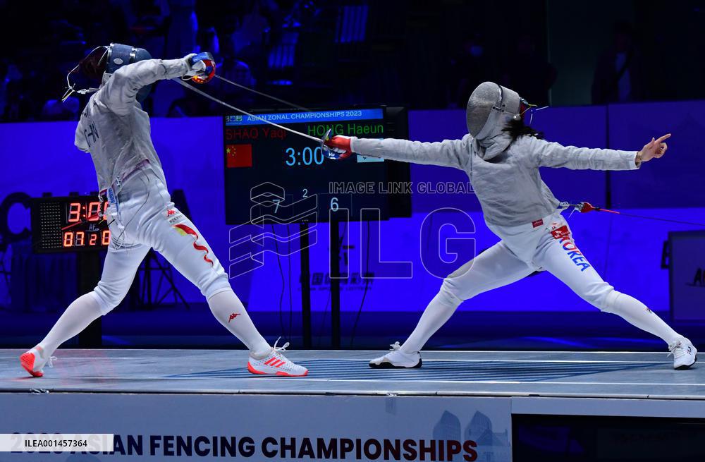 #(SP)JIANGSU-WUXI-ASIAN CHAMPIONSHIPS-WOMEN'S TEAM SABRE