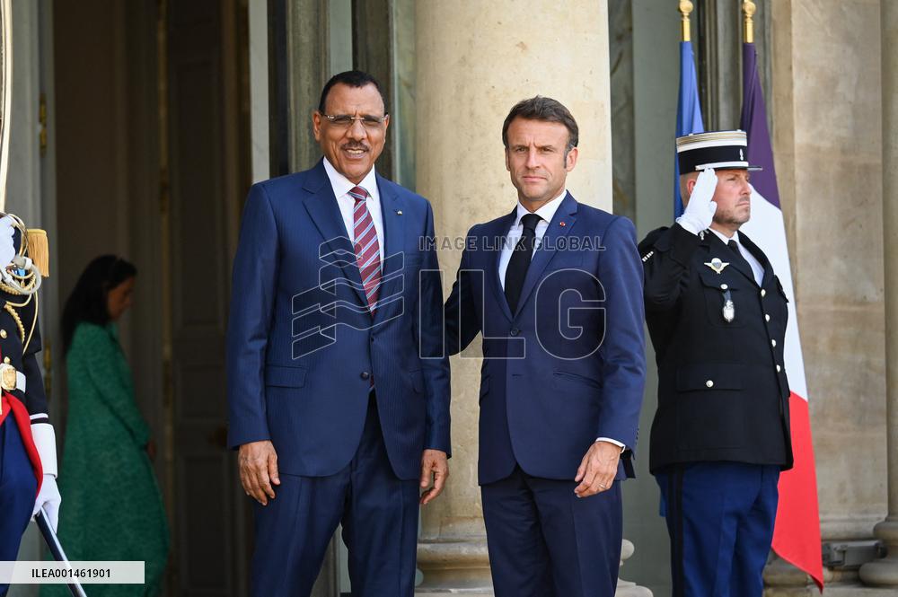 French President Receives Nigerian President - Paris