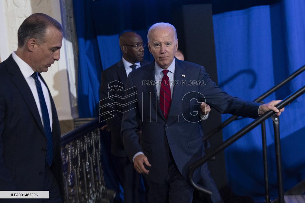 President Joe Biden makes remarks at a political event held by pro choice groups