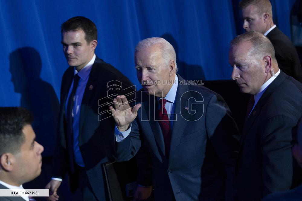 President Joe Biden makes remarks at a political event held by pro choice groups