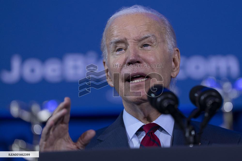 President Joe Biden makes remarks at a political event held by pro choice groups