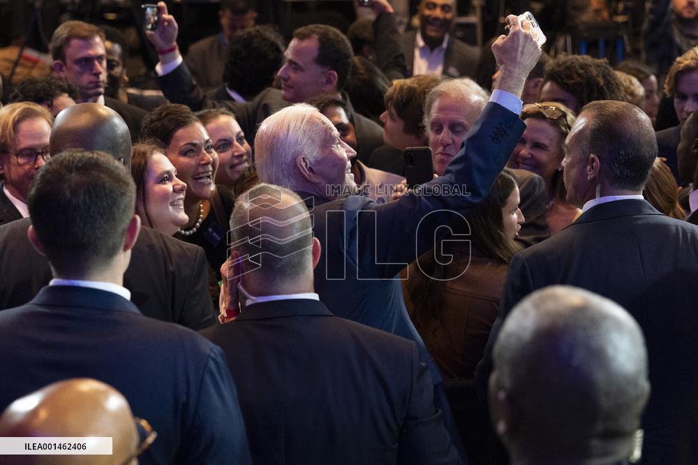 President Joe Biden makes remarks at a political event held by pro choice groups