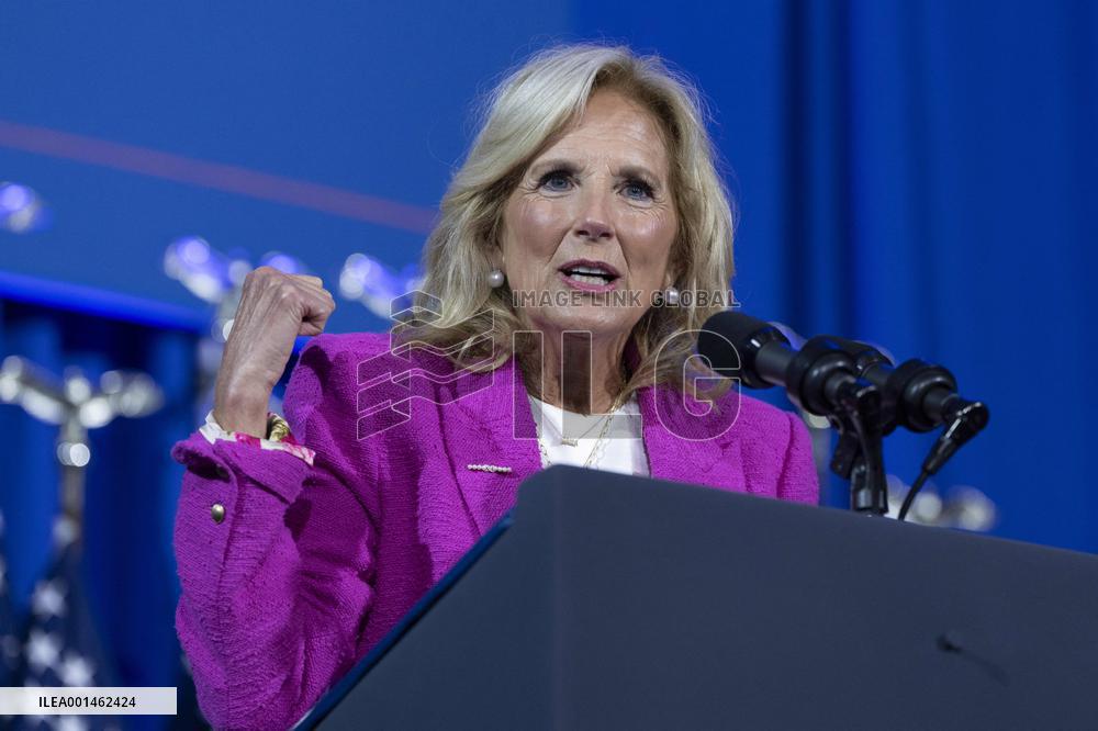 President Joe Biden makes remarks at a political event held by pro choice groups