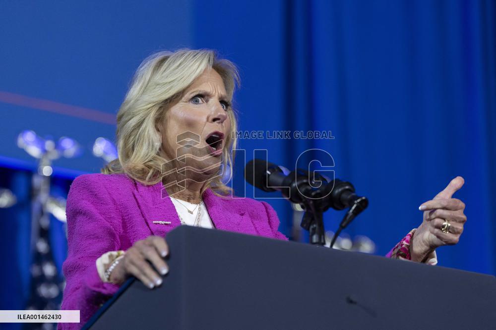 President Joe Biden makes remarks at a political event held by pro choice groups
