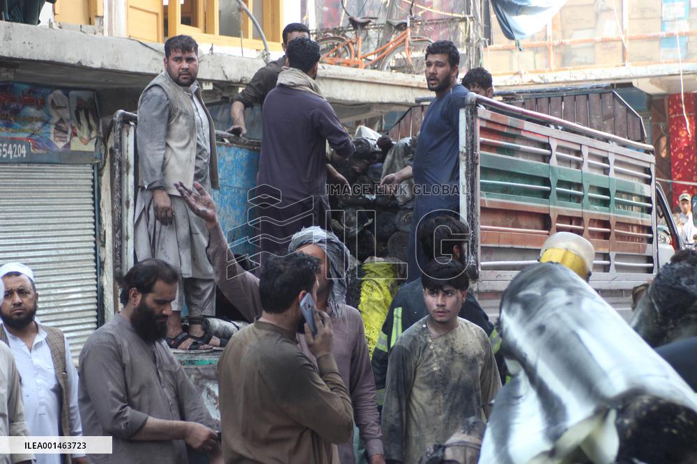 AFGHANISTAN-NANGARHAR-JALALABAD-FIRE