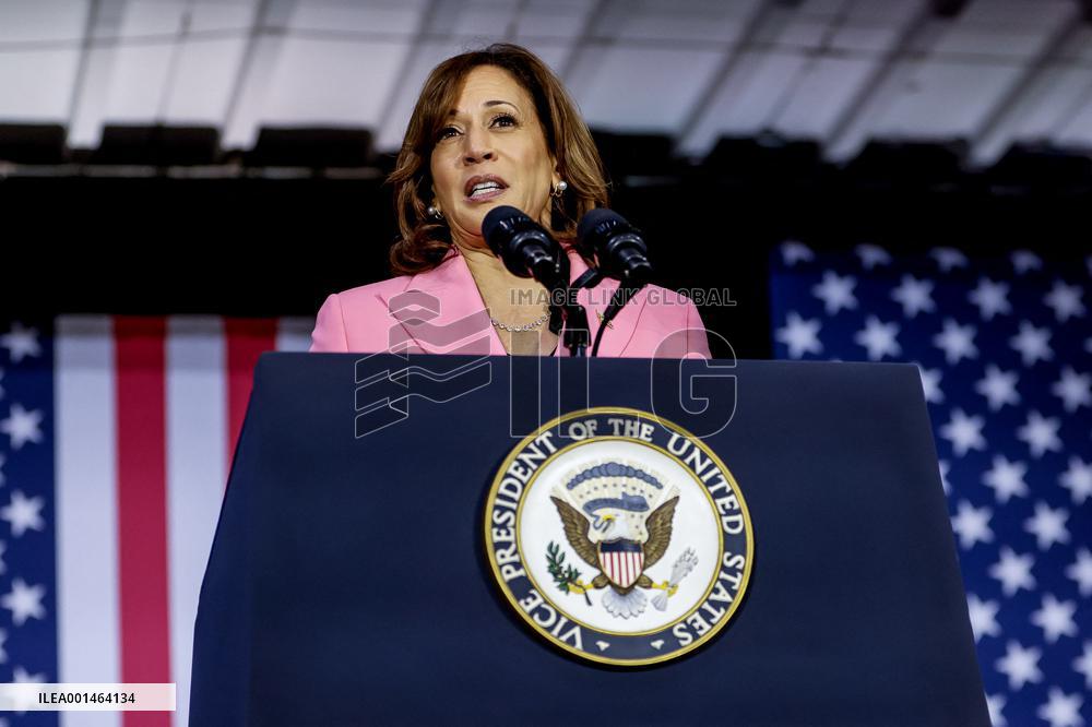 US Vice President Kamala Harris speaks on abortion rights