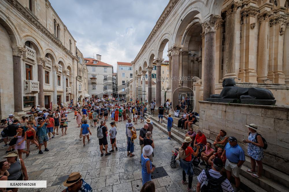 CROATIA-SPLIT-TOURISTS