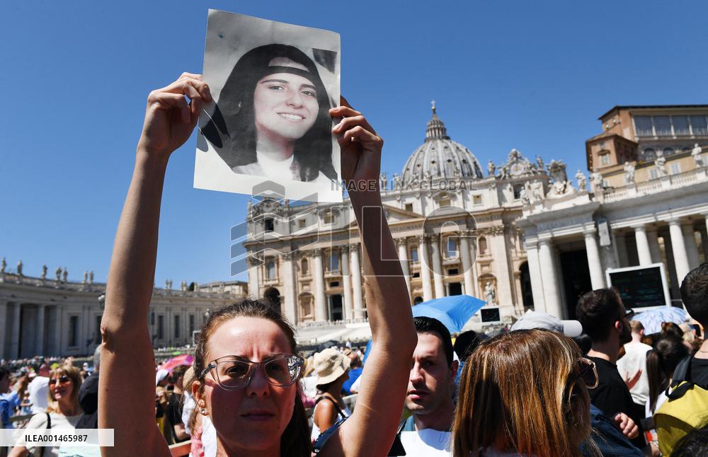 Demonstration in Memory of Emanuela Orlandi During Pope’s Angelus - Vatican