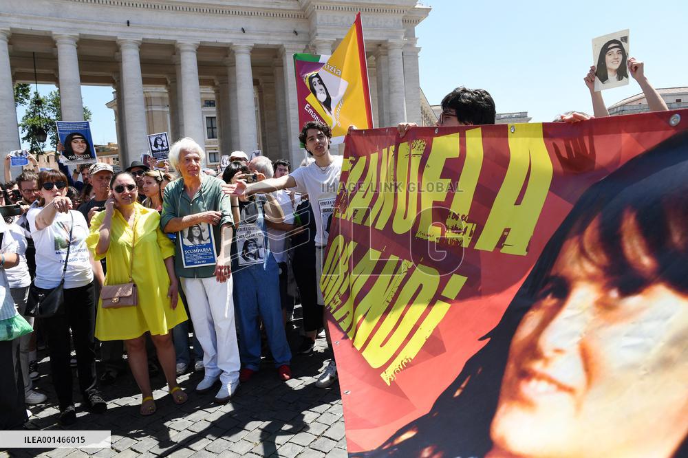 Demonstration in Memory of Emanuela Orlandi During Pope’s Angelus - Vatican