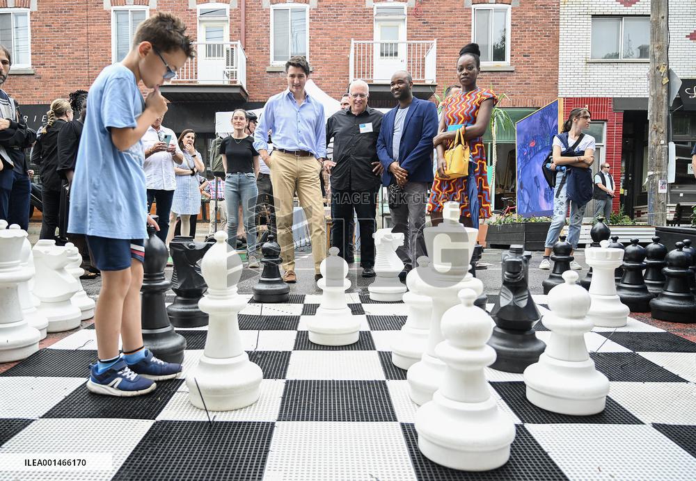 Justin Trudeau during an event on Saint-Jean-Baptiste - Montreal