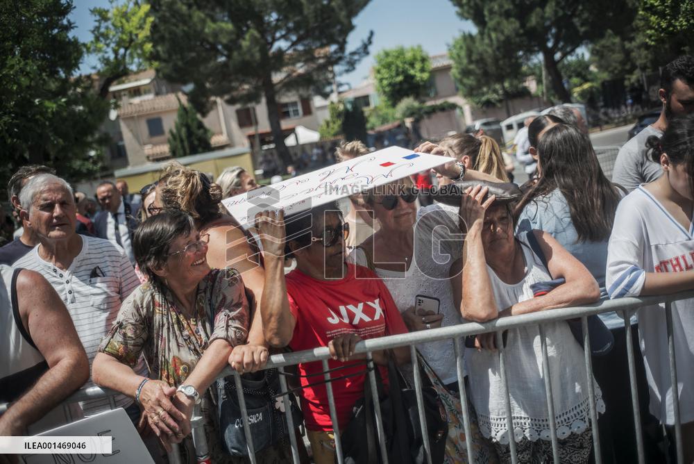 Emmanuel Macron Visit To Marseille