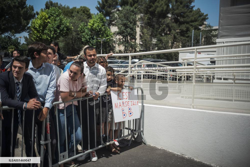 Emmanuel Macron Visit To Marseille