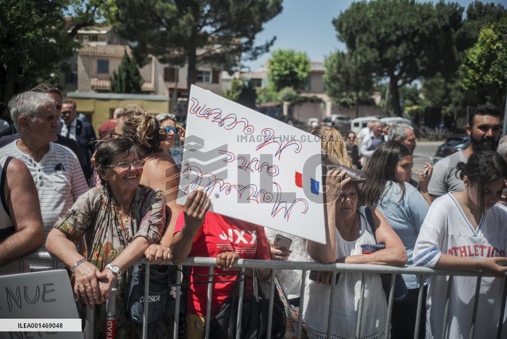 Emmanuel Macron Visit To Marseille