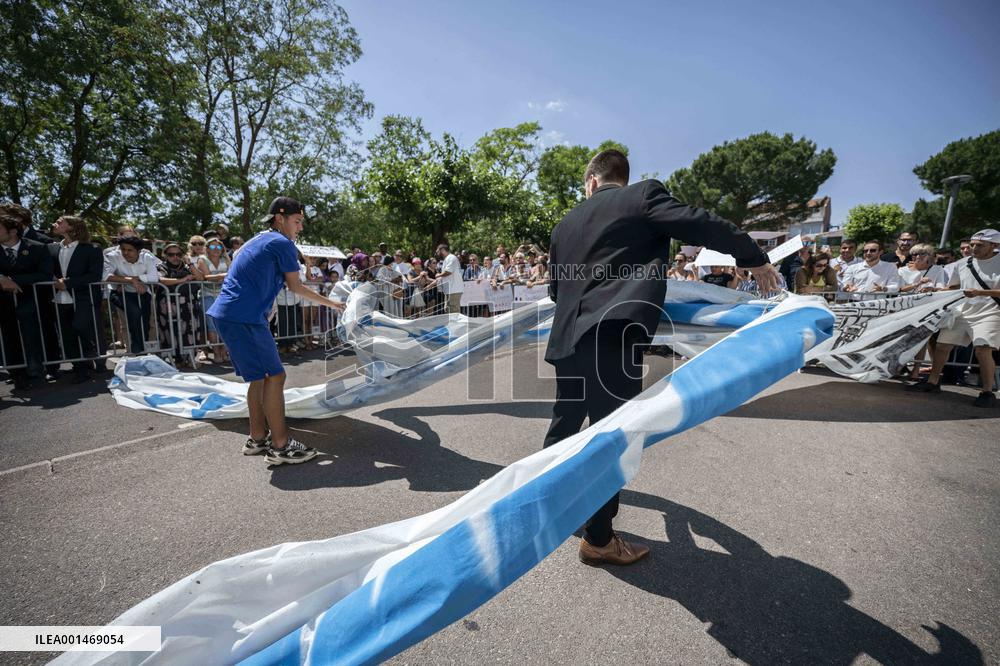Emmanuel Macron Visit To Marseille