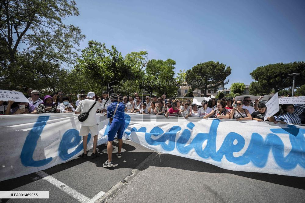Emmanuel Macron Visit To Marseille