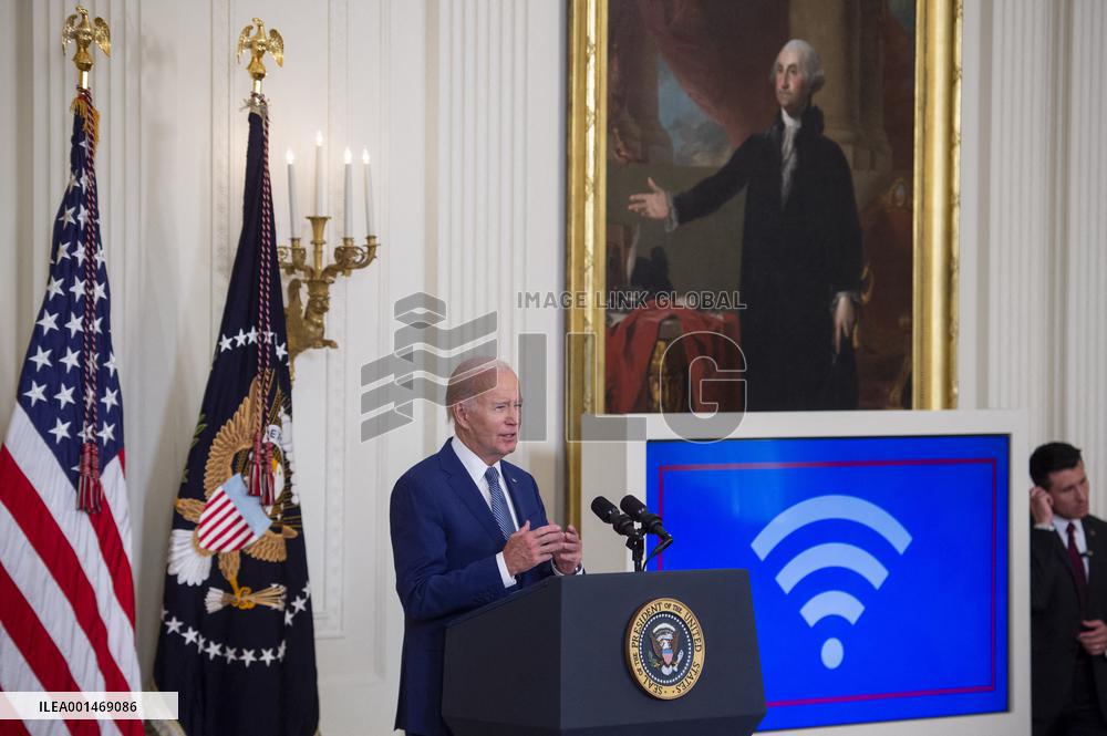 United States President Joe Biden, United States Vice President Kamala Harris and United States Secretary of Commerce Gina Raimo