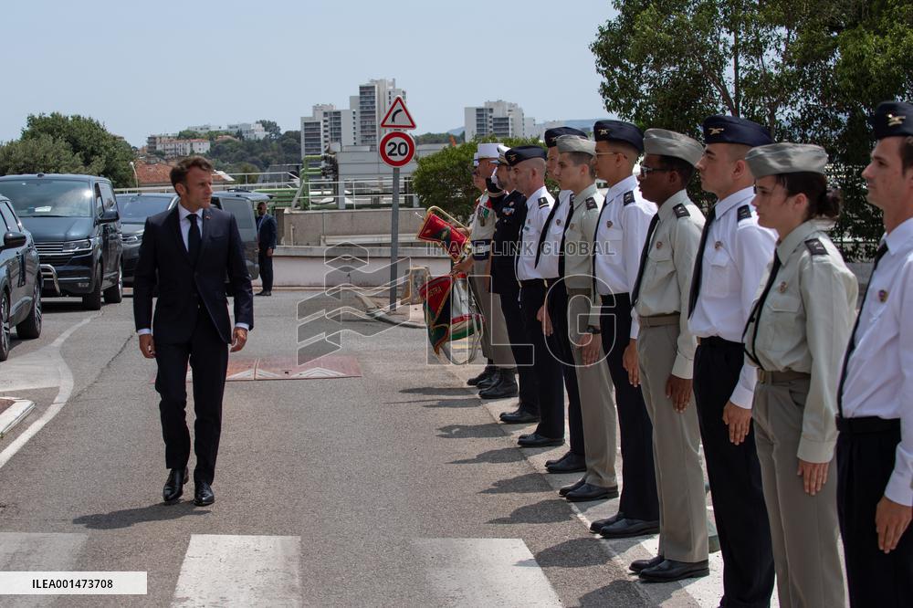 Emmanuel Macron Visit To Marseille - Day Two