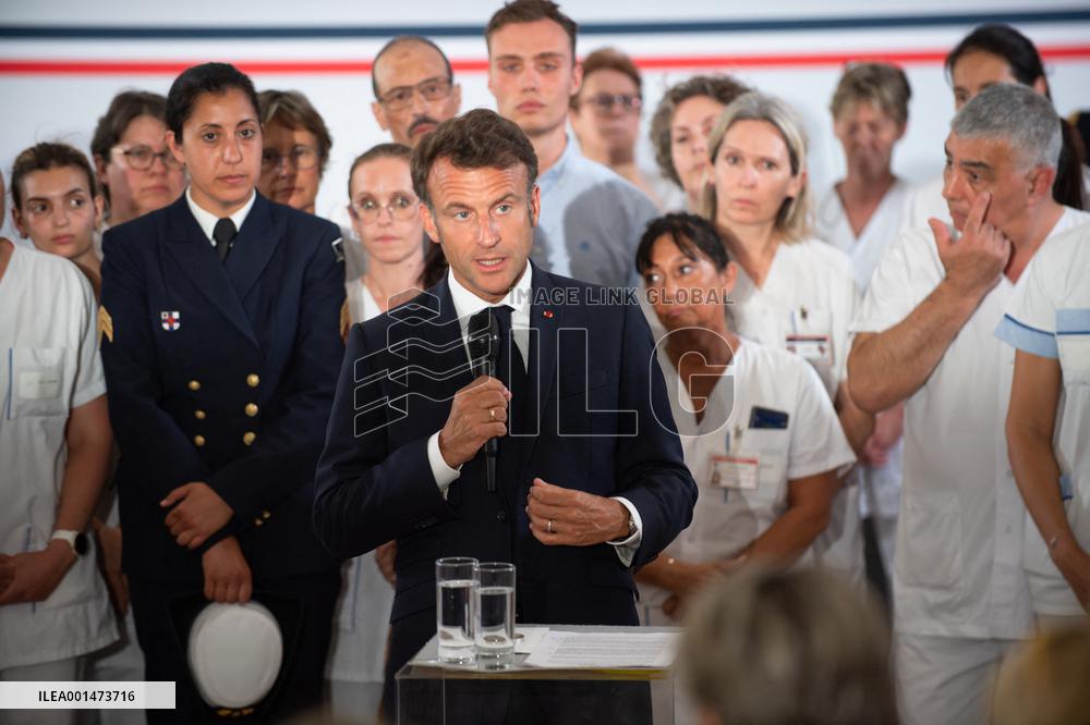 Emmanuel Macron Visit To Marseille - Day Two