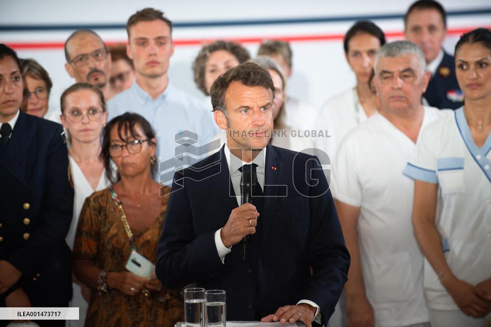 Emmanuel Macron Visit To Marseille - Day Two