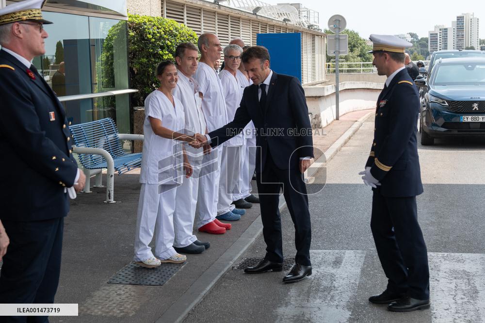 Emmanuel Macron Visit To Marseille - Day Two