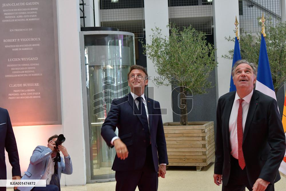 Macron And Muselier Meet - Marseille