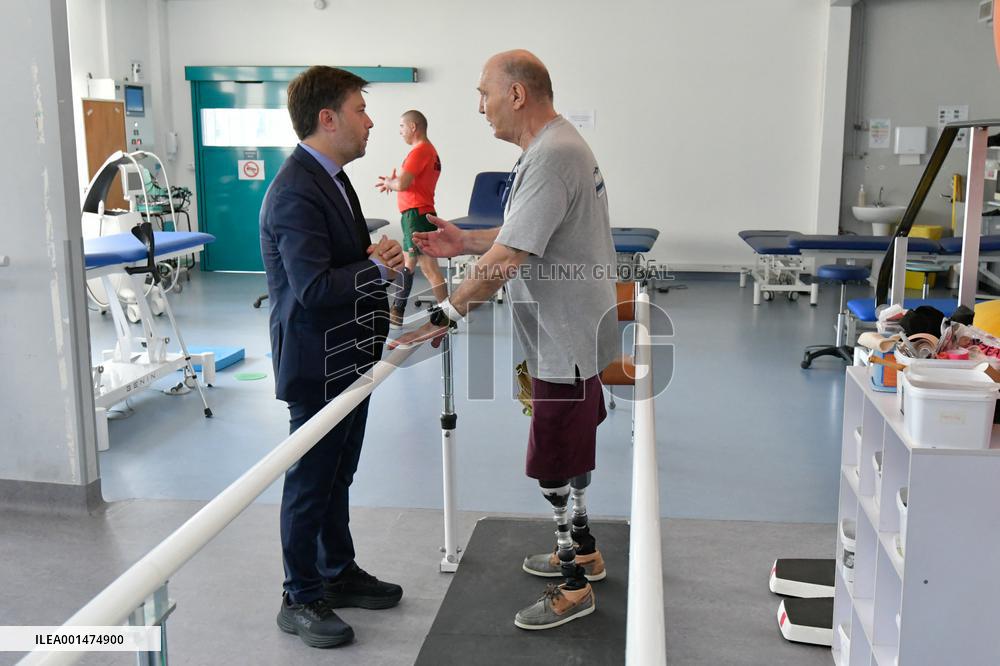 Macron Visits Military Hospital - Marseille