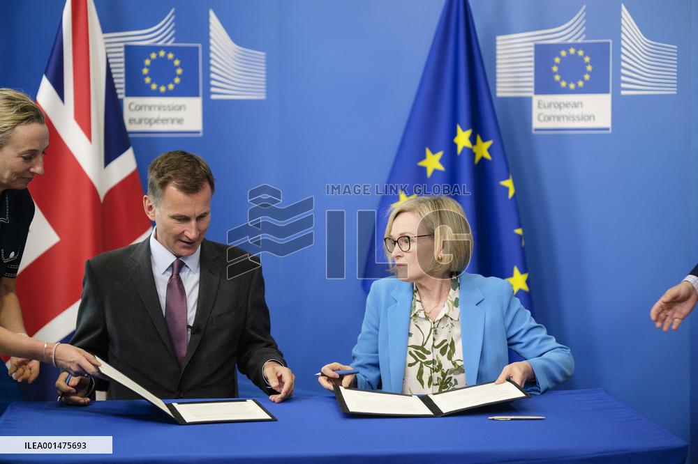 Signing Of A Post-Brexit Cooperation Agreement Between UK And EU - Brussels