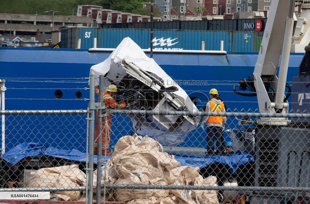 Debris of The Titan Sub Unloaded From Horizon Arctic - Canada