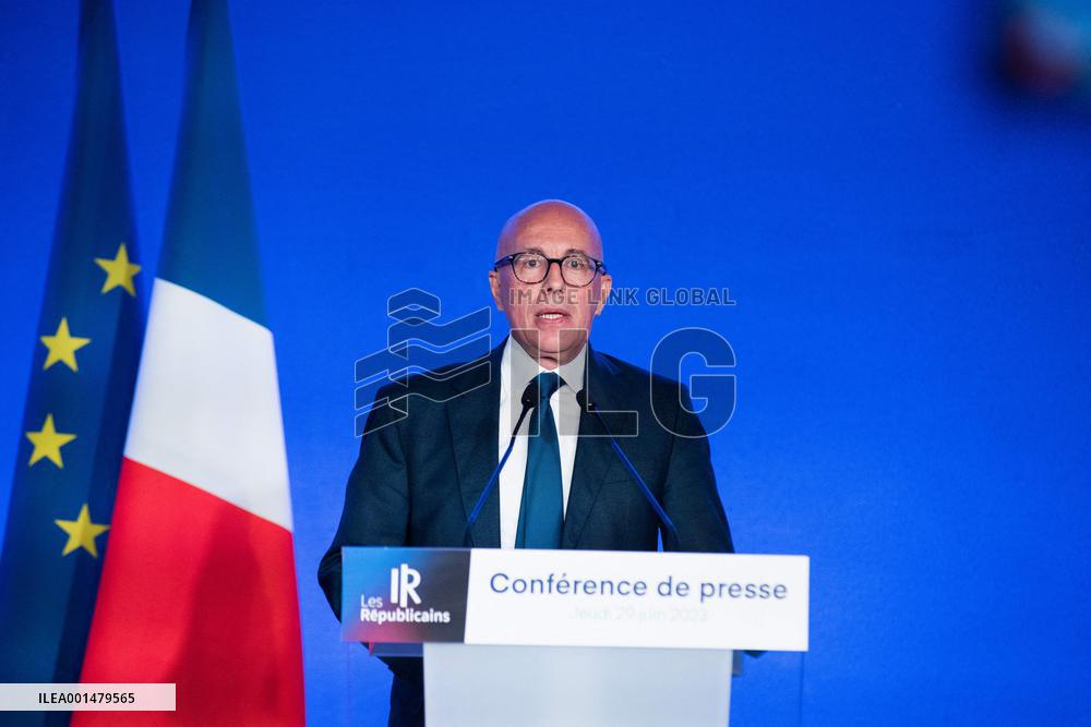 Eric Ciotti Press Conference - Paris