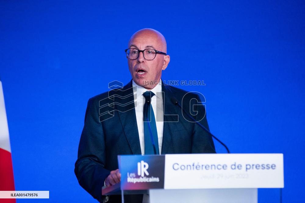 Eric Ciotti Press Conference - Paris