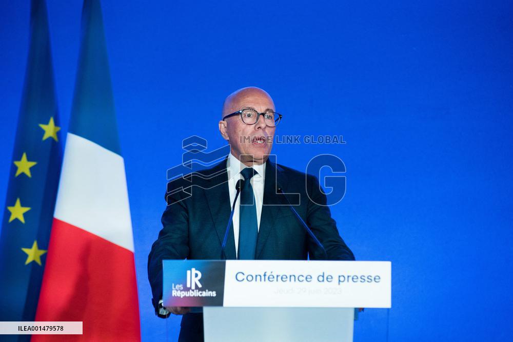 Eric Ciotti Press Conference - Paris