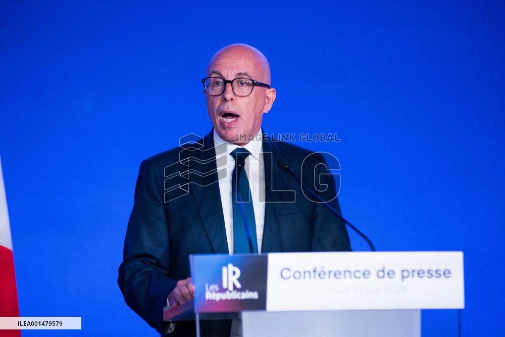 Eric Ciotti Press Conference - Paris
