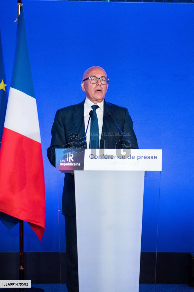 Eric Ciotti Press Conference - Paris
