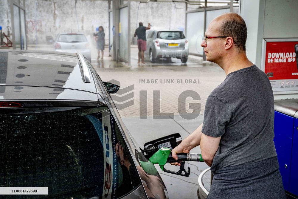People Refueling At Gas Station - Rotterdam