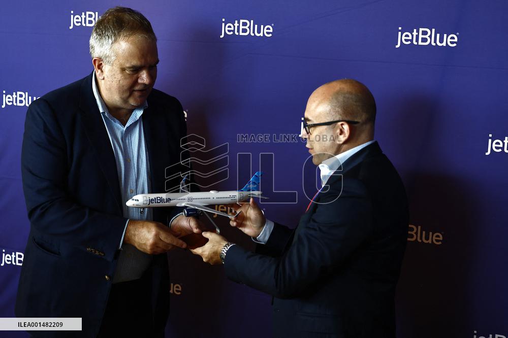 Jetblue Airbus A321 Neo Transatlantic Flight Inauguration - Paris