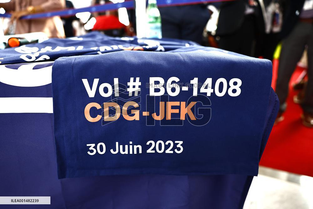 Jetblue Airbus A321 Neo Transatlantic Flight Inauguration - Paris