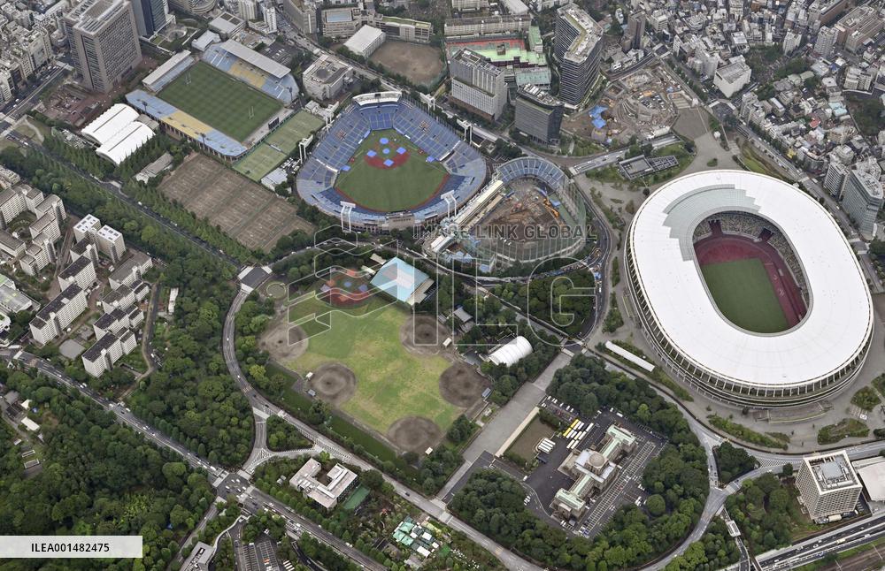 Meiji Jingu Gaien area in Tokyo