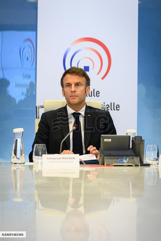 Intermninisterial crisis unit meeting at Interior Ministry - Paris