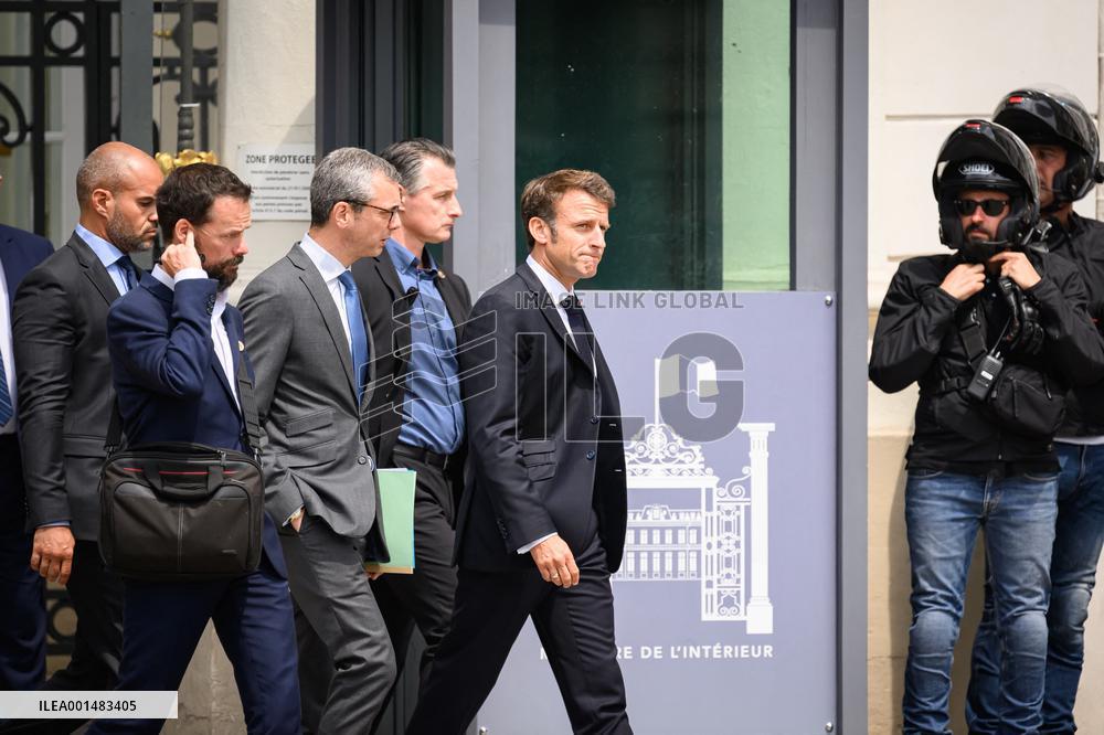 Intermninisterial crisis unit meeting at Interior Ministry - Paris