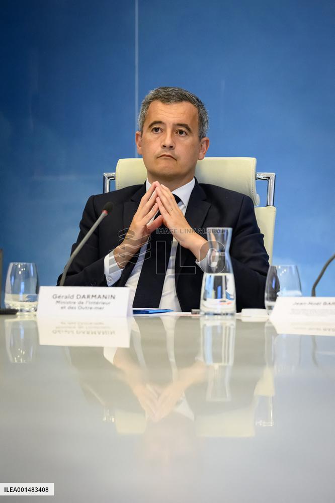 Intermninisterial crisis unit meeting at Interior Ministry - Paris