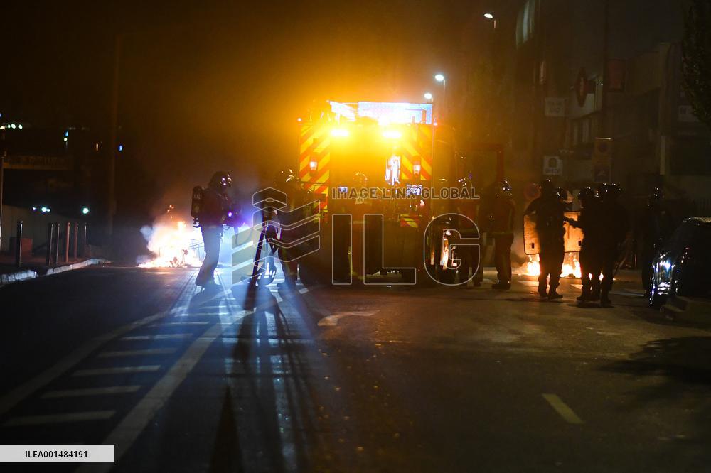 4th Night Of Protests Over Teen's Death - Charenton