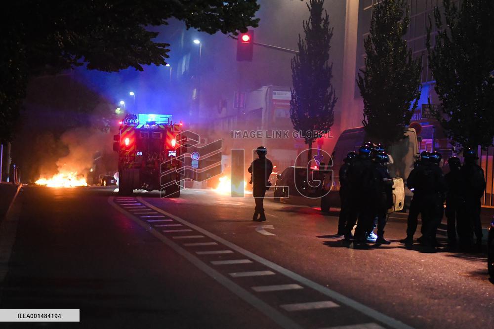 4th Night Of Protests Over Teen's Death - Charenton