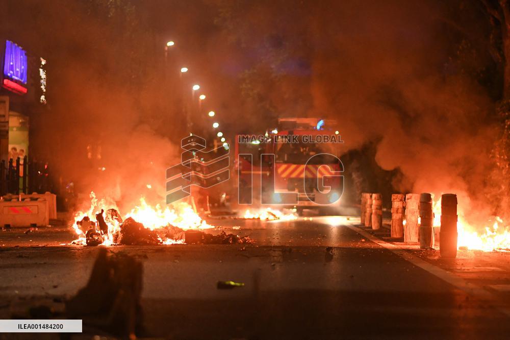 4th Night Of Protests Over Teen's Death - Charenton
